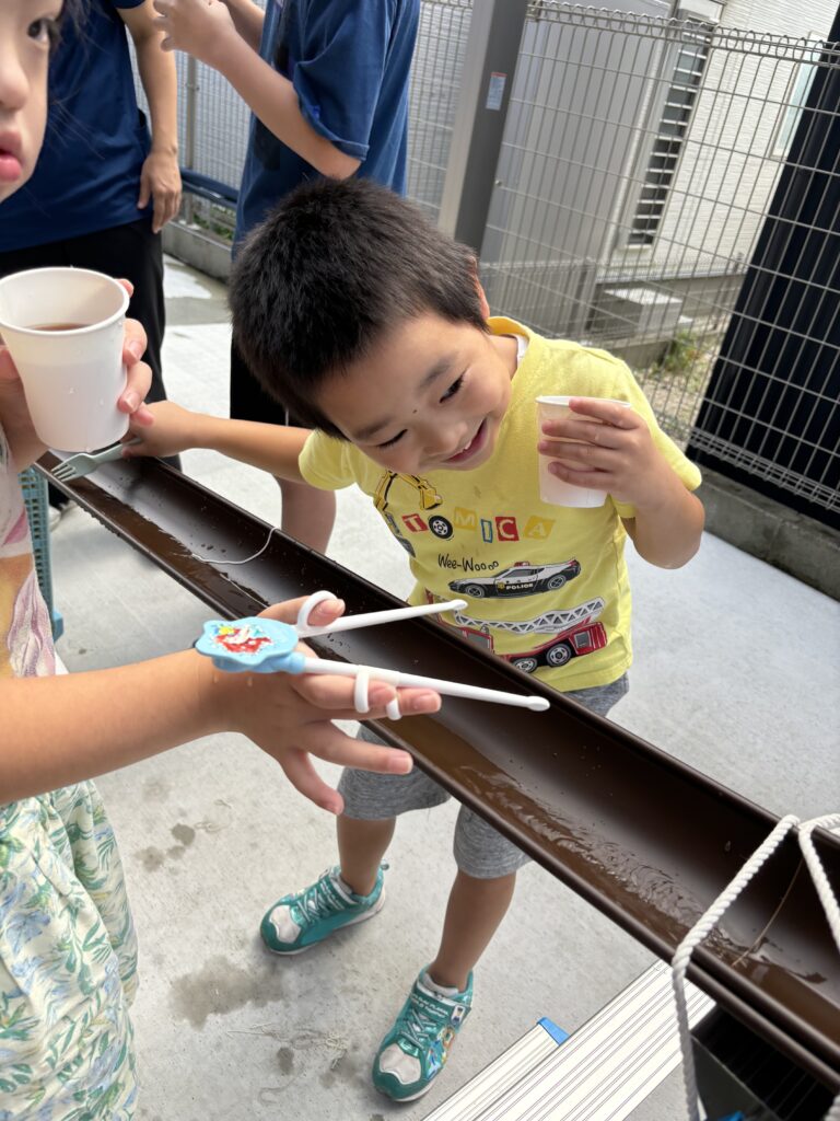 行事　そうめん流し　放課後等デイサービス　ずっと