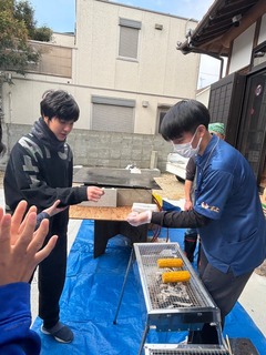 放課後等デイサービスずっと　広川　ずっと祭り　焼きとうもろこし